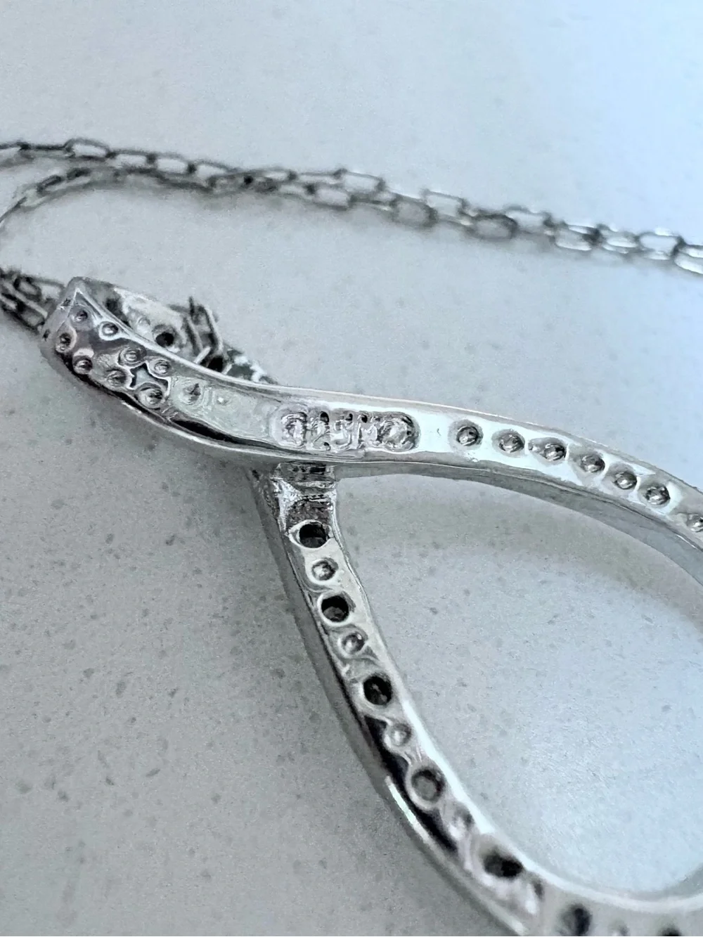 Charles Winston Made in Italy 925 Diamond Infinity Necklace NWT